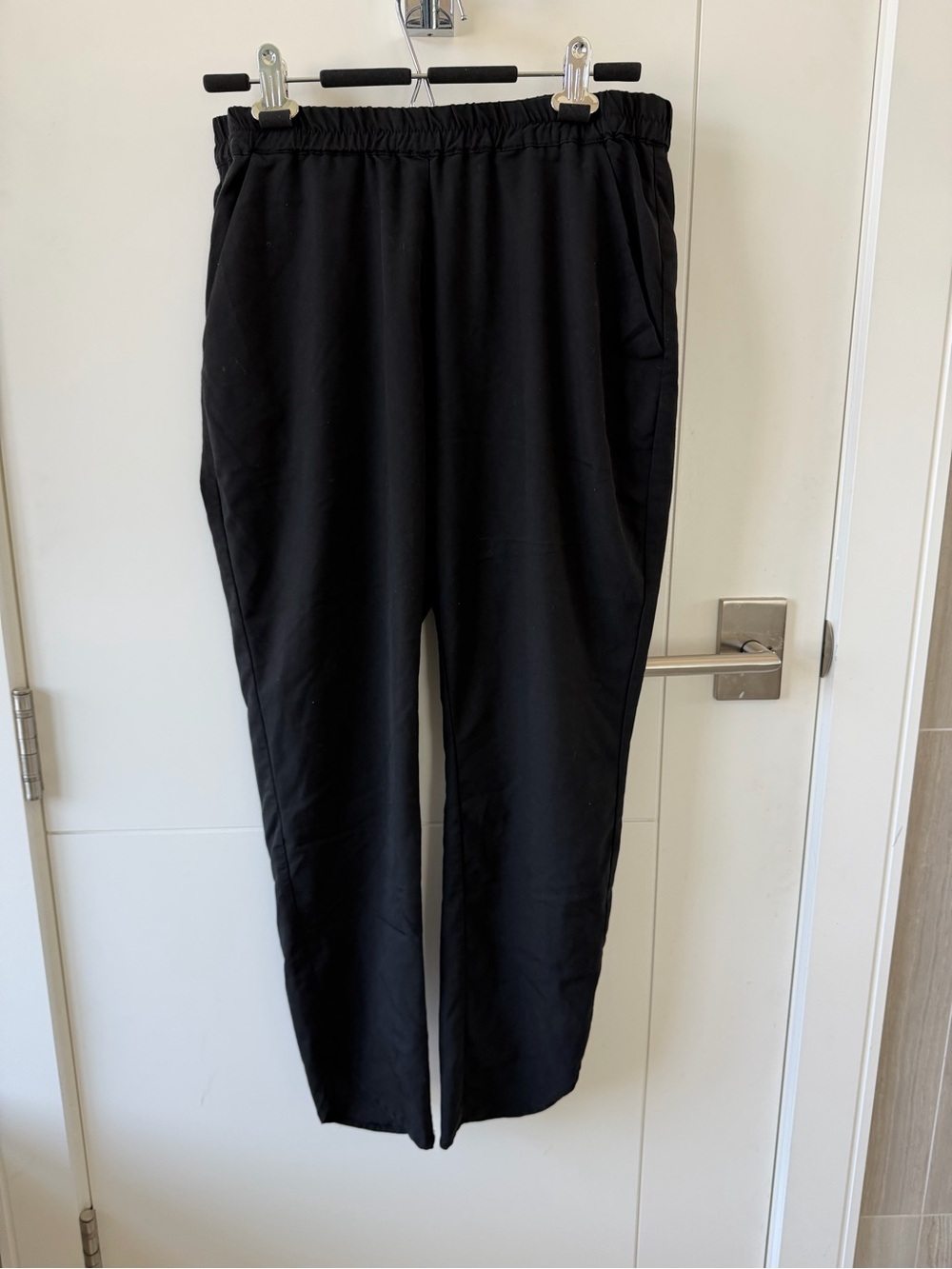 Marine Layer Black Womens Elastic-Waist Pants